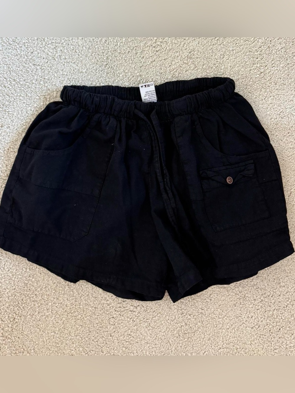 Blanco by Nature Black Women's Elastic-Waist Shorts